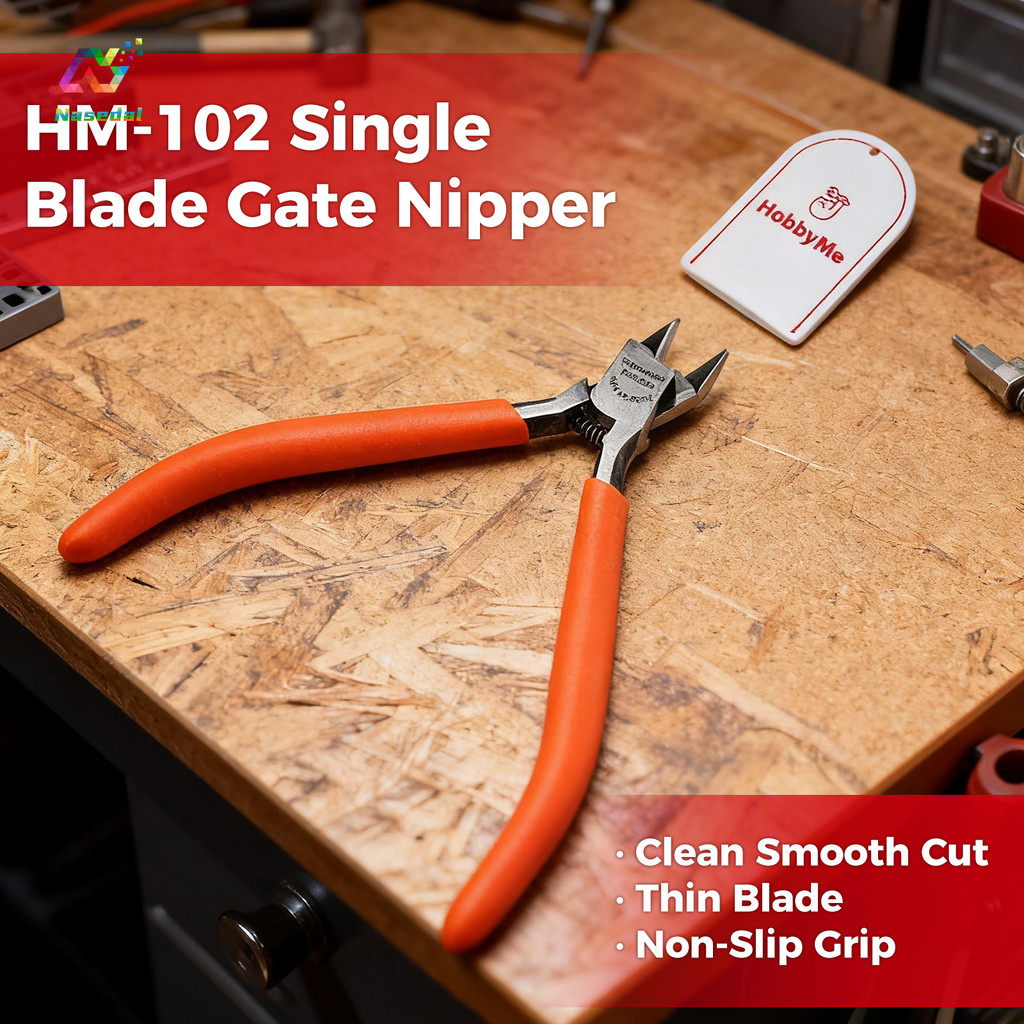 HobbyMio HM-102 Single Blade Gate Nipper เหล็กความแข็งสูง Sharp Thin Edge Clean Smooth Cut No Whiten