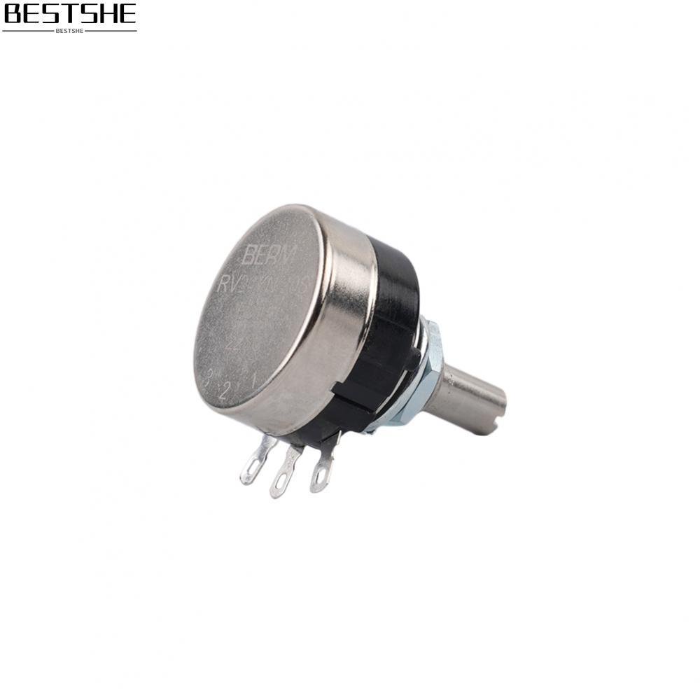 5K Potentiometer สีดํา Silver Tone Single Turn Carbon Film RV24YN 20S/B502