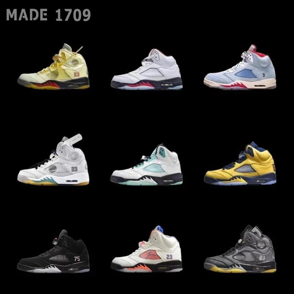 [1709] AJ5O สีดํา Cicada Wing o สีขาว Cicada Wing AJ5 Qiao Wu Guo Allen Snow Leopard International F