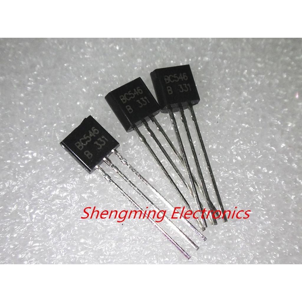 ทรานซิสเตอร์ BC546B BC546 TO-92 NPN 65V 0.1A 100 ชิ้น