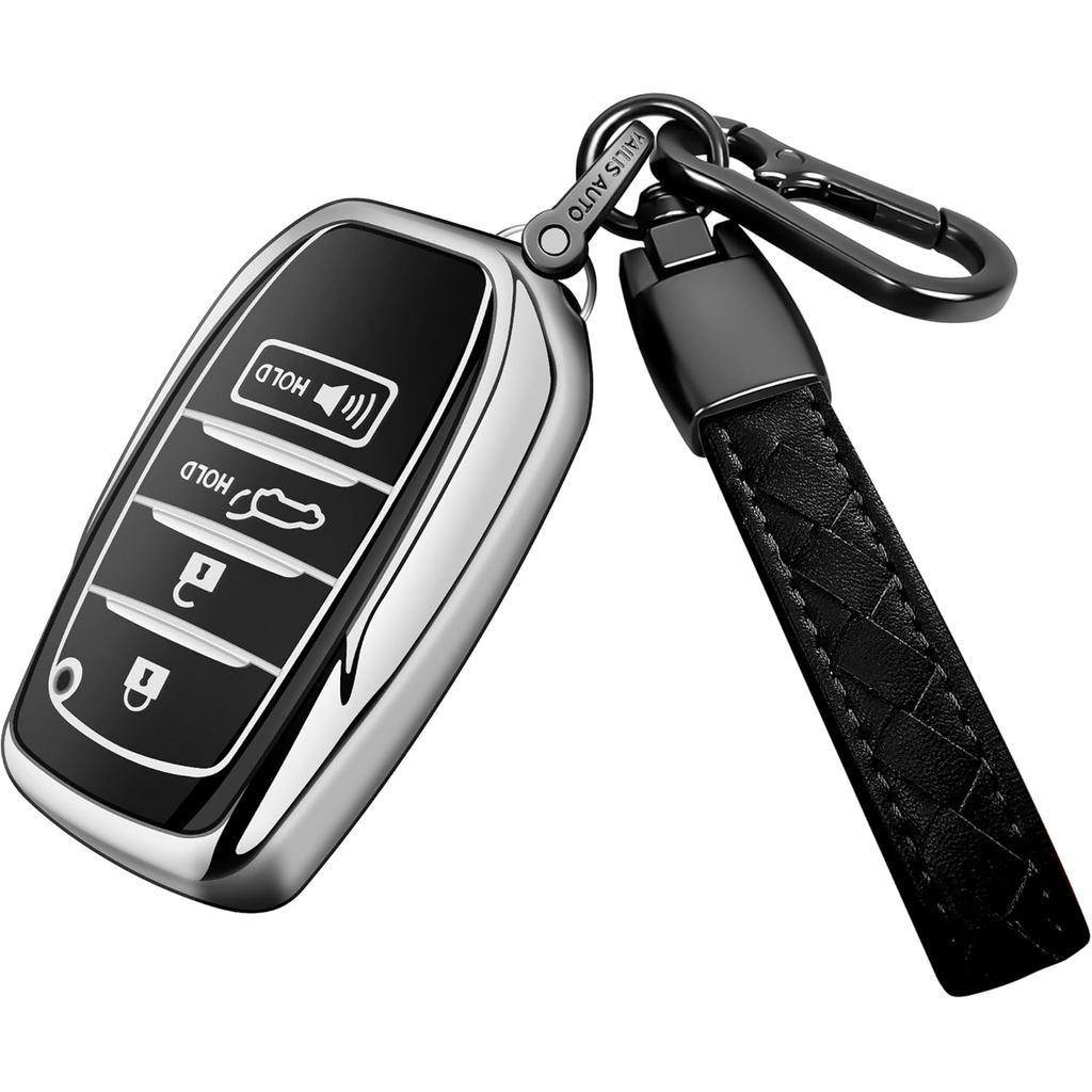 Sindeda สําหรับ Toyota Key Fob พร้อมพวงกุญแจ Soft Full Protection Case fit สําหรับ 2025 Camry 4 Runn
