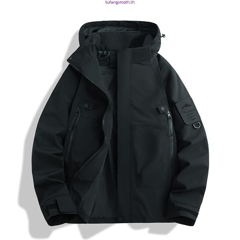 MNO.9 Hooded Jacket 2518 แจ็คเก็ตผ้าร่ม มีฮู้ด กันลม กันแดด เนื้อผ้า2ชั้น มีกระเป๋าหน้า ซิปซ่อน