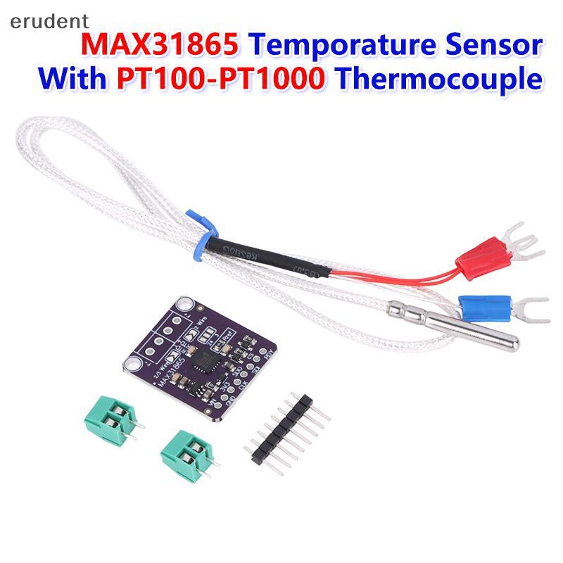 Erudent MAX31865 ความต้านทานอุณหภูมิเครื่องตรวจจับโมดูล RTD เซ็นเซอร์ PT100-PT1000 Thermocouple อิเล