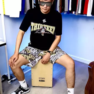 เสื้อยืดแขนสั้นครึ่งแขนสไตล์วัยรุ่นหล่อๆ แนวสตรีทแฟชั่นแบรนด์ใหม่ในช่วงฤดูร้อน (วัสดุผ้าฝ้ายบริสุทธิ์)กางเกงไม่รวมอยู่ใน