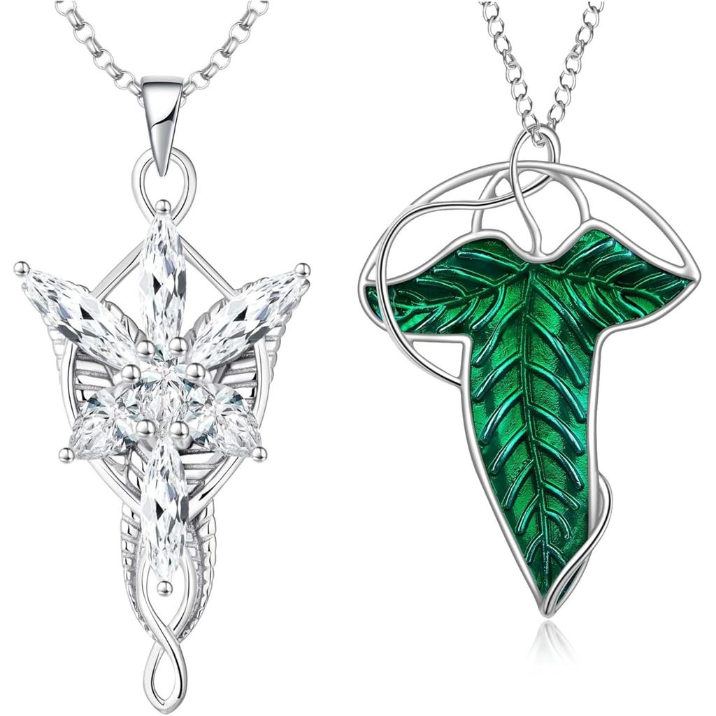 สร้อยคอจี้ Arwen Evenstar พร้อมต่างหู Cubic Zirconia 2 ชิ้น