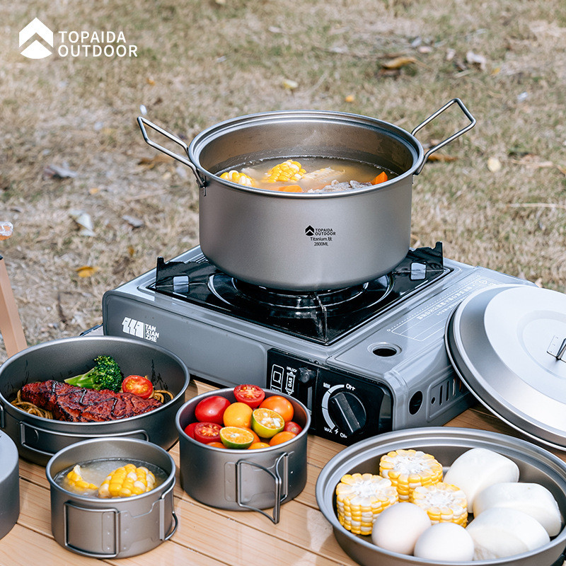 Pure Titanium Outdoor Micro Pressure Cooker Pure Titanium Water Bottle Camping Pure Titanium Rice Co