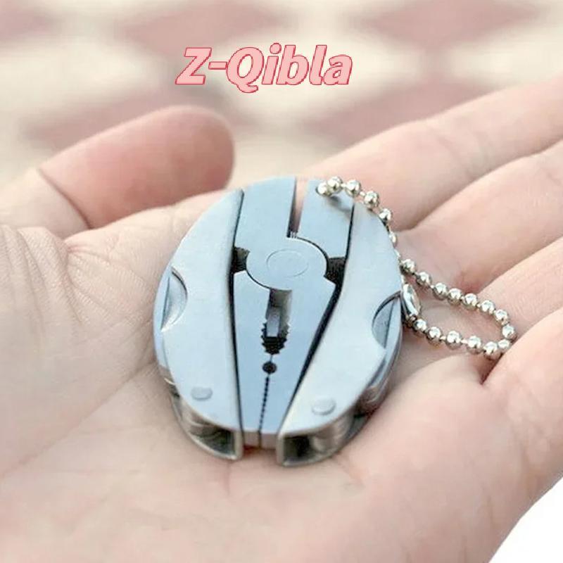 [Z-Qibla-t] สแตนเลสกลางแจ้งแบบพกพา Multitool คีมมีดพวงกุญแจไขควงเครื่องมือหลายคีมขนาดเล็ก Herramientas เครื่องมือหลาย