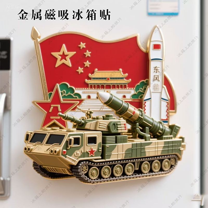 Long Live Motherland 2025 สไตล์ใหม่ Dongfeng Missile J20 Fighter National Festival Creative โลหะแม่เ