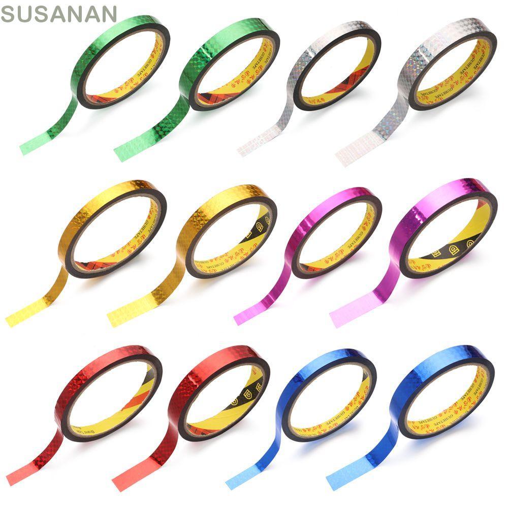 SUSAAN เทปเลเซอร์ DIY เทปสํานักงานสติกเกอร์กาวตกแต่งเหนียว