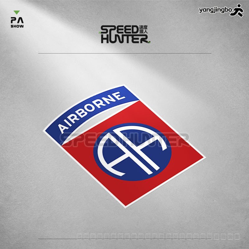 พร้อมสต็อก US Army 82nd Airborne Division Master Military Label 02 รถออฟโรดรถสติกเกอร์ยุทธวิธีความปล