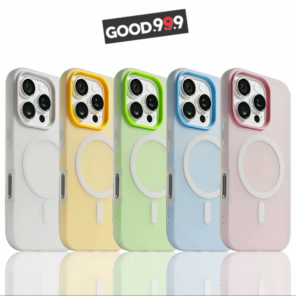 GOOD🔥ฟรอสต์แมทท์ 2-in-1 สีแคนดี้ เข้ากันได้สำหรับ เคสไอโฟน11 เคส iphone 17 16 Pro Max XR 12 13 14 15 สีชมพูสวยงาม#082