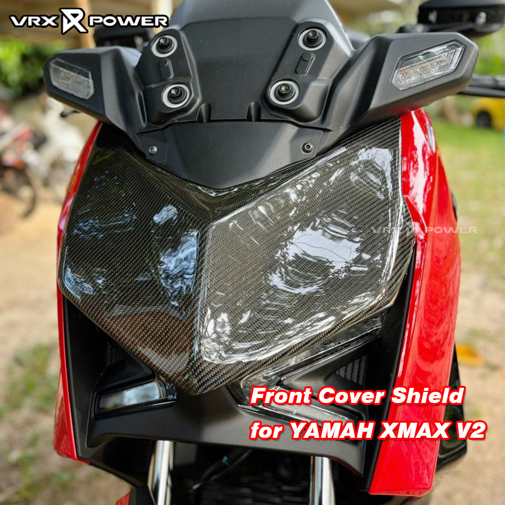 ฝาครอบด้านหน้าสําหรับ YAMAHA XMAX300 V2 2023 2024 ไฟหน้าฝาครอบเปลือกด้านบน