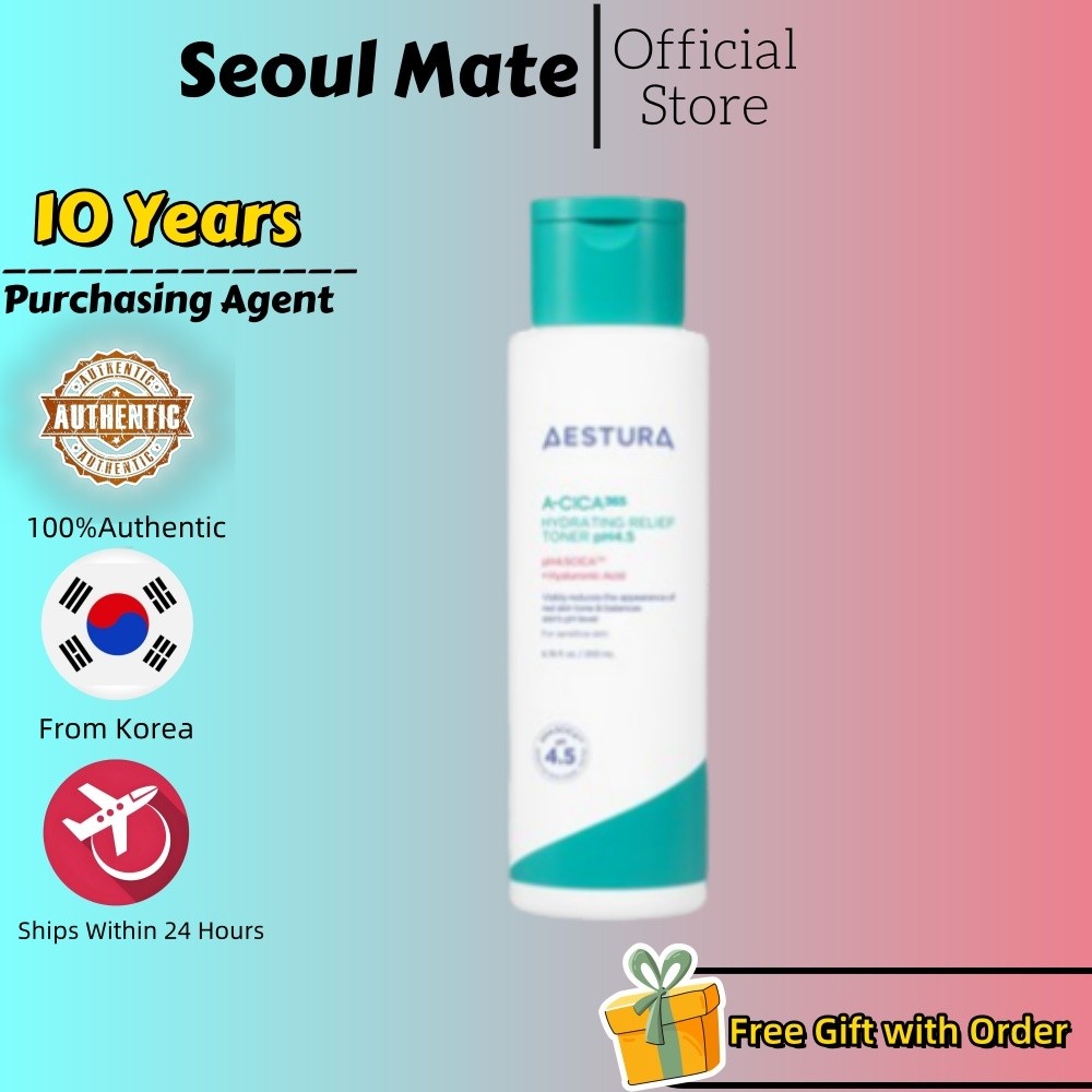 [ESTURA] A-CICA 365 Hydrating Relief Toner 200ml#Hyaluronic กรด สําหรับผิวแพ้ง่าย#