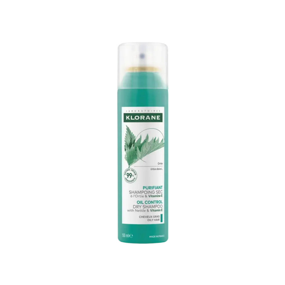 สระผมโดยไม่ต้องใช้น้ำ Klorane Ortie Dry Shampoo with Nettle and Vitamin E - Oily Hair 150 ml สำหรับผ