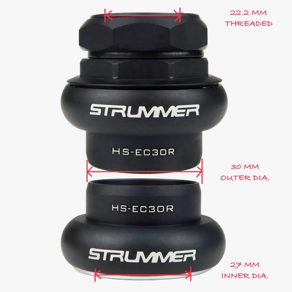 STRUMMER EC30 ชุดหูฟังคอ 26.8-22.2 BEARING ALLOY / Strummer EC30r ชุดหูฟังสําหรับทะเลสาบ / หัวแบริ่ง