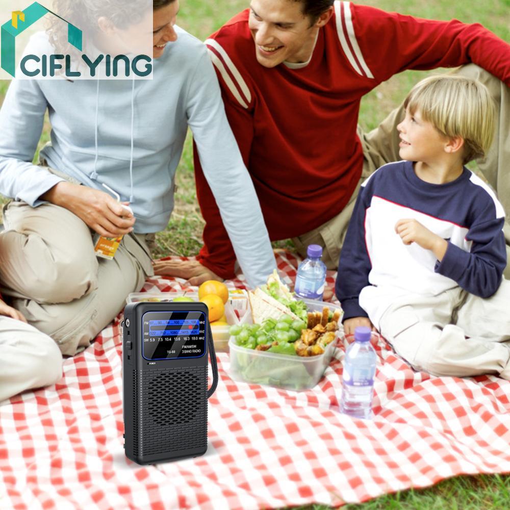 วิทยุ AM/FM/SW แบบพกพาวิทยุแบตเตอรี่ไฟฉาย LED วิทยุพกพาพร้อมแจ็คหูฟังวิทยุขนาดเล็กสําหรับการตั้งแคมป