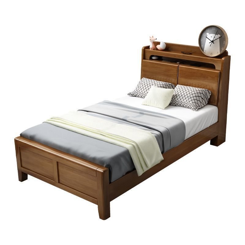 1.2m1m เตียงเดี่ยวห้องนอน Apartment เตียงคู่ 1.5 เตียงเก็บจีนเตียงไม้เนื้อแข็งเตียงผู้สูงอายุ Mi อพา