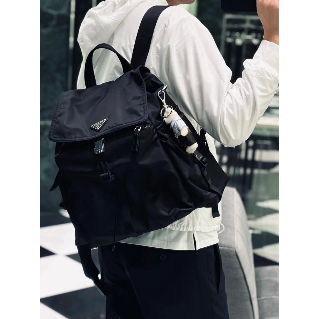 กระเป๋าเป้สะพายหลัง Prada Nylon มัลติฟังก์ชั่น สไตล์นักเรียนและนักท่องเที่ยว 2VZ118