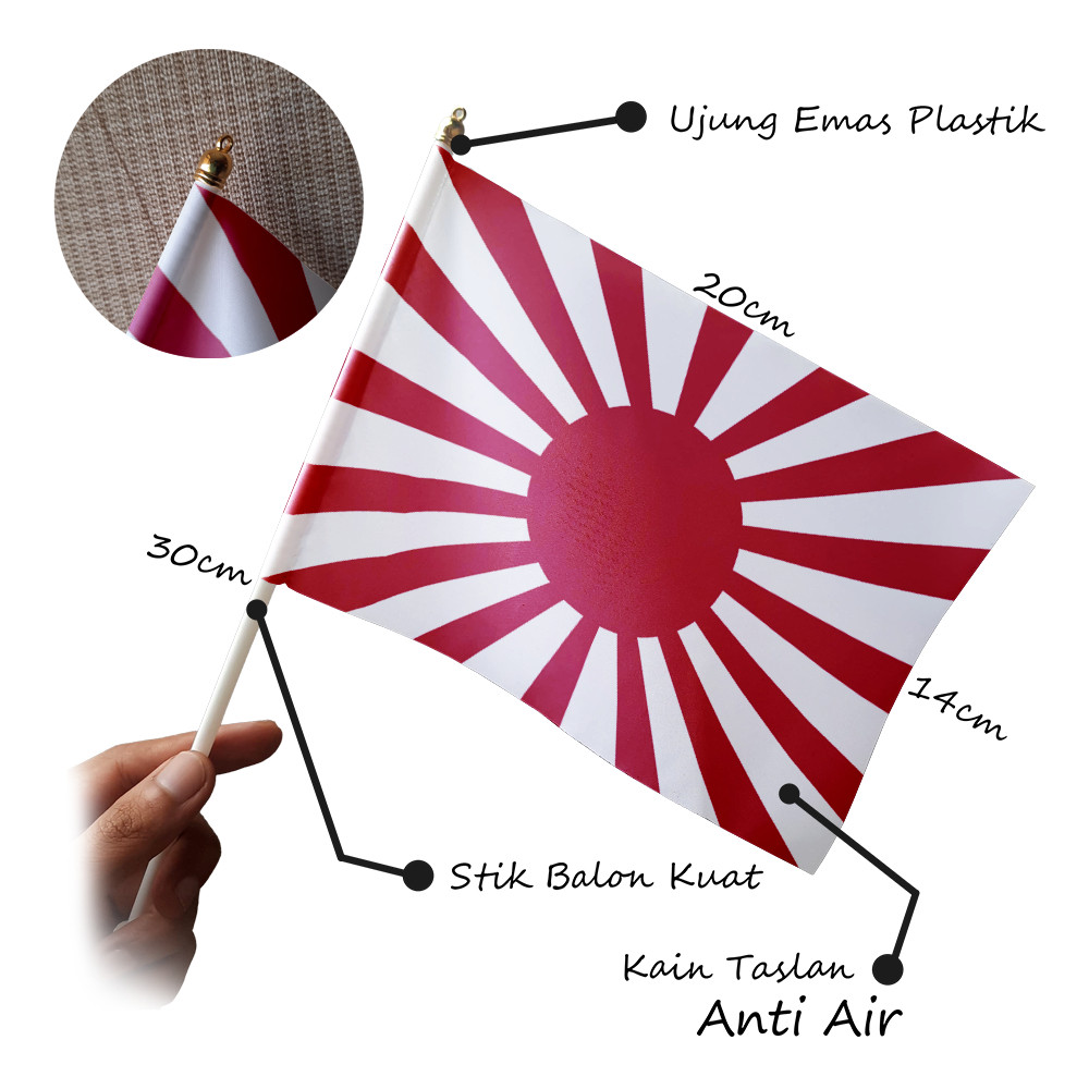 Mini Hand Flag ww2 Japan Small Land 14x20 cm - Parade & Festival Accessories - Evoke Apparel