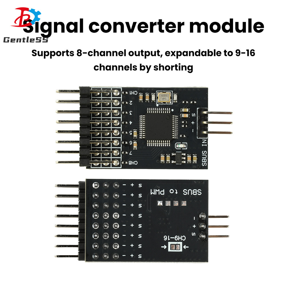 DC3.3-16V SBUS ถึง PWM 8-Channel สัญญาณโมดูลแปลงเหมาะสําหรับรุ่นเครื่องบินรีโมทคอนโทรล Receiver