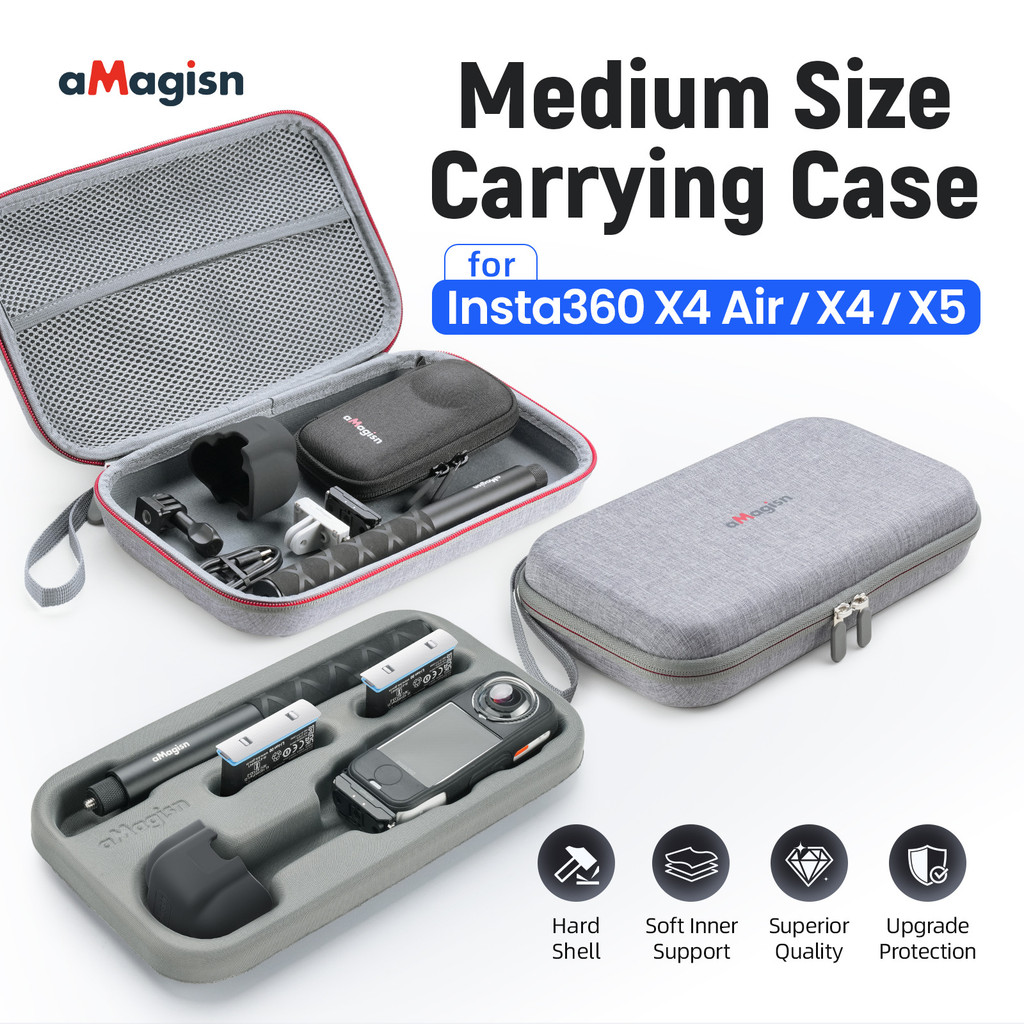 สําหรับ Insta360 X4 Air /X4 /X5 กระเป๋าเก็บกล่องเก็บป้องกันกระเป๋าถือป้องกัน X4 Air กล้องกีฬาแบบพาโนรามาอุปกรณ์เสริม