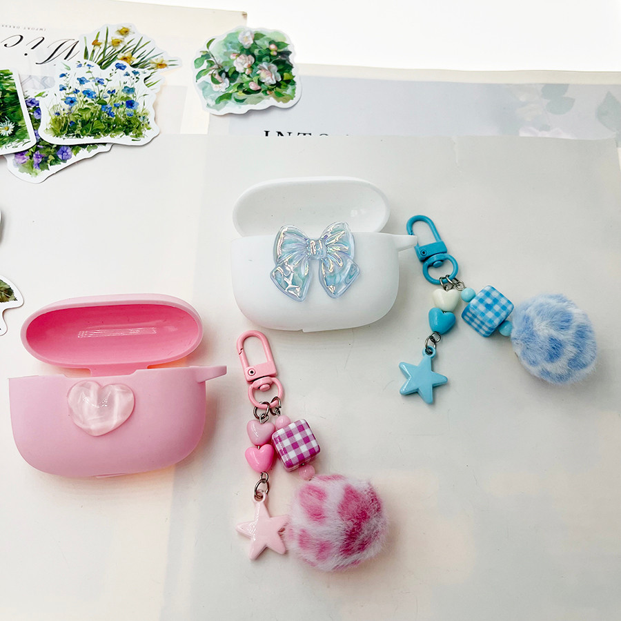 แฟชั่นสําหรับ Redmi Buds 6 Play Case พร้อม keychian ฝาครอบหูฟังซิลิโคน Redmi Buds 6Play