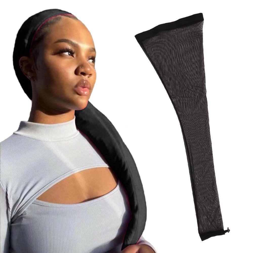 Manga De Tecido De Cabelo Para Locs Com Cordão , Extra Longa , Tranças , Dreadlocks E Falsos , Capa 