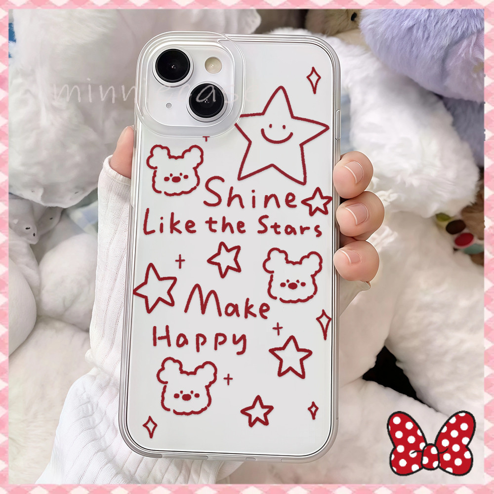 Shine star น่ารัก การ์ตูน cute เคสสำหรับไอโฟน17promax 16 11 case for iPhone13pro 15plus 14 13 12mini XR/XSMax 78 SE2020 ราคา ถูกที่สุด ดีลบีเคเค แกลเลอรีภาพที่ 2