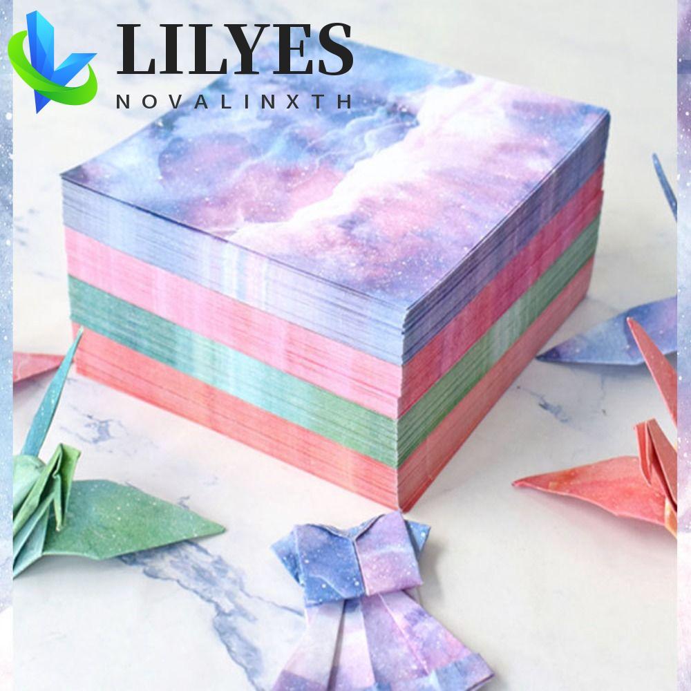 LILYES Origami Paper Premium Sakura Starry Pattern Square DIY Paper-cut Craft Paper