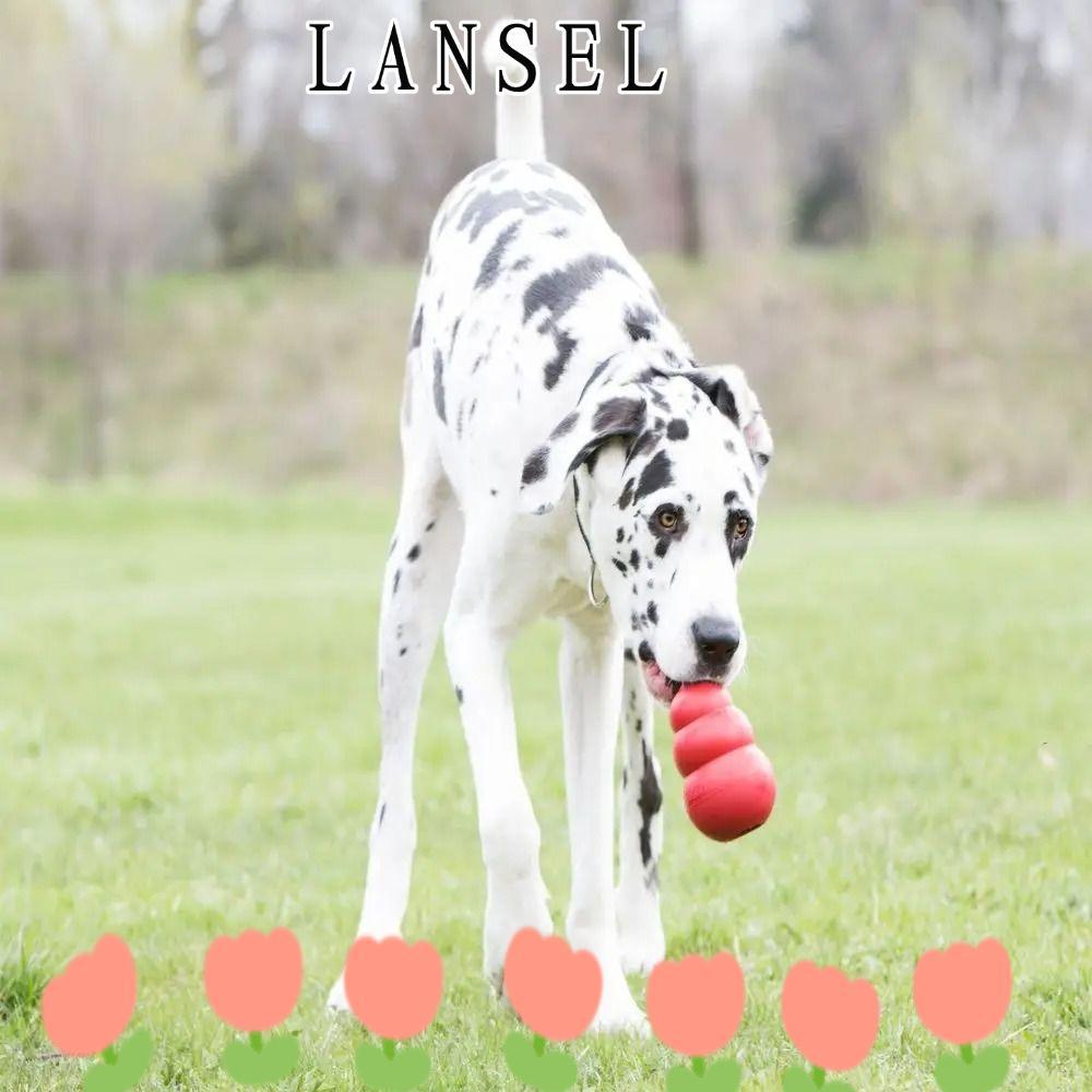 LANSEL1 Kong ของเล่นสุนัข, Classic Treat-Filled Capbilities Kong ลูกสุนัขของเล่น, หลายขนาดยางเคี้ยวข