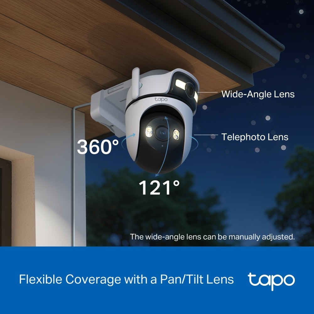 (มีส่งด่วน) TAPO C545D 2K OutdoorDualLens Pan/Tilt Security Camera ออกแบบมาลดจุดบอด ระบบมองเห็นภาพสี - รูปที่ 7