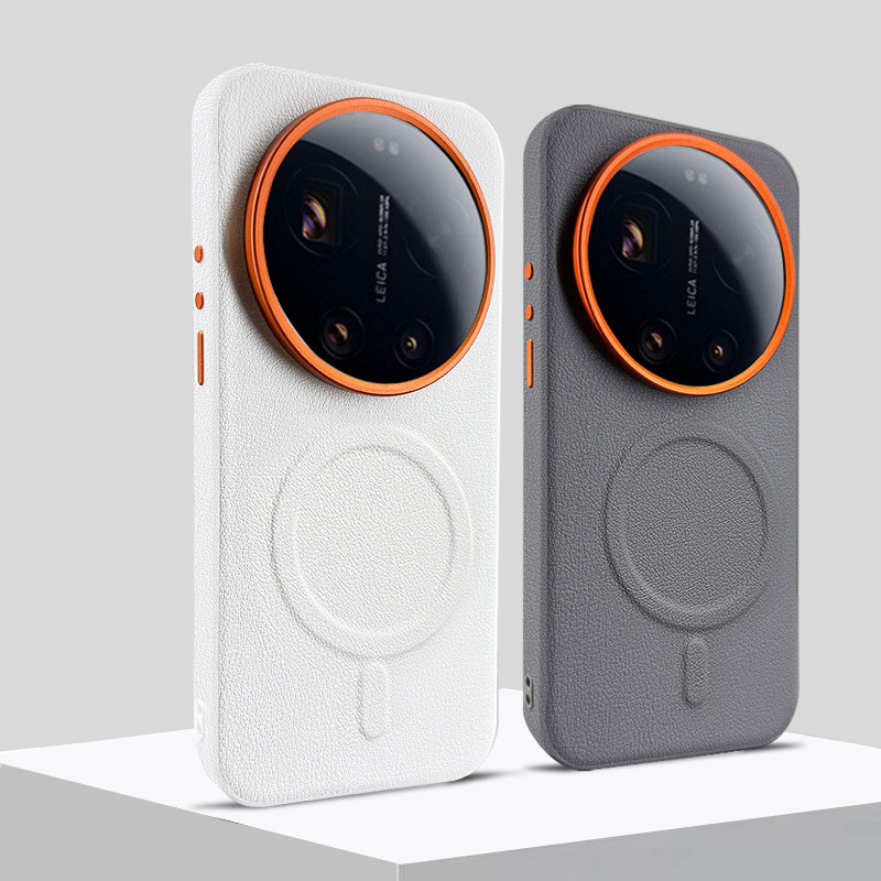 สําหรับ Xiaomi 17 Ultra โทรศัพท์มือถือกรณีหนังธรรมดาแม่เหล็กสําหรับ Xiaomi 17 Pro Max Mi 15 Pro 14 13 Ultra Hard PC Cover