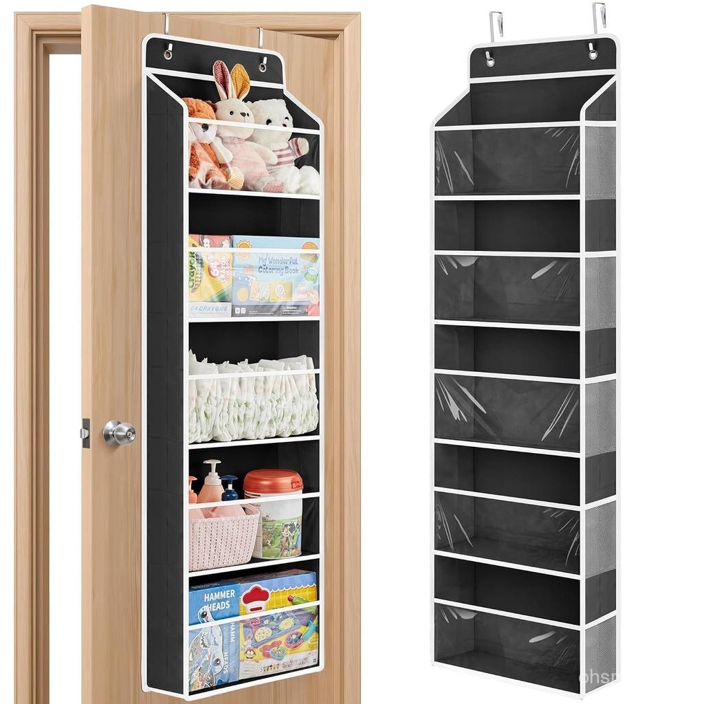JARLINK ของเล่นตุ๊กตาสัตว์, Over The Door Organizer W/Clear View Windows, โหลด 44lb, ที่เก็บของเล่นเ