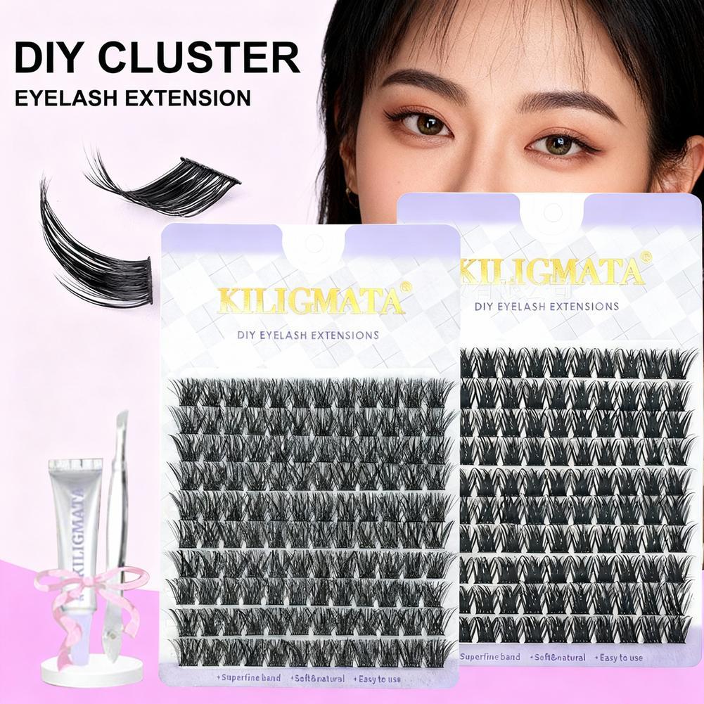 Segmented ขนตาปลอมฟรี Twezeers ความจุขนาดใหญ่ Lash Clusters Diy Eyelash O0j5