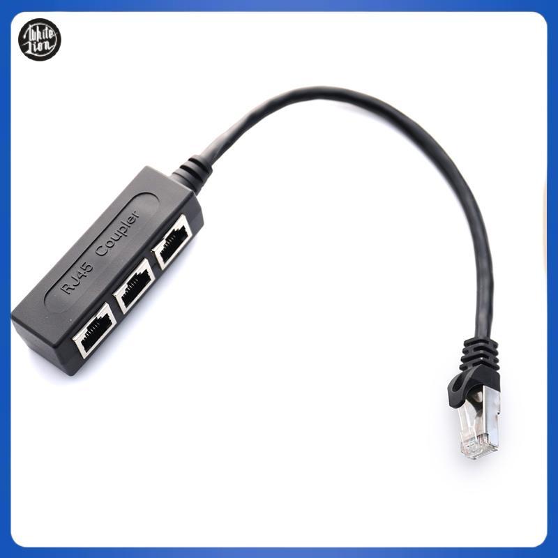 WL| RJ45 Splitter LAN Ethernet Network RJ45 Connector Splitter Adapter Cable ใหม่
