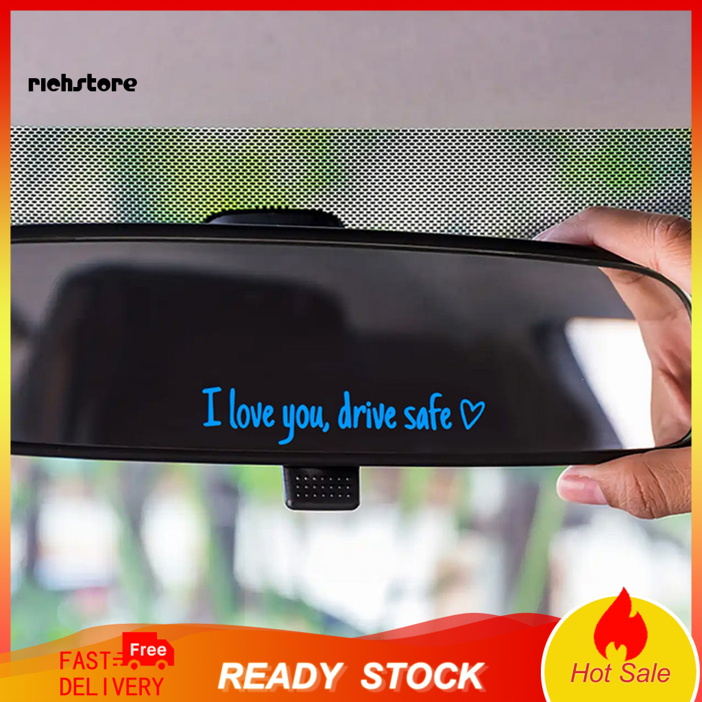 <richstore> I Love Drive Safe Sticker I Love Drive Safe Mirror Sticker I Love Drive Safe Car Sticker