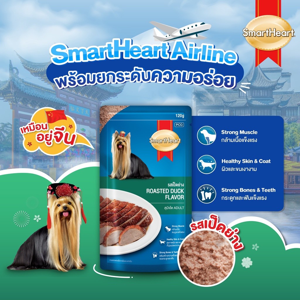 [ยกโหล 12 ซอง] SmartHeart Pouch สมาร์ท ฮาร์ท อาหารเปียกสุนัข ขนาด 120-130 กรัม - รูปที่ 6
