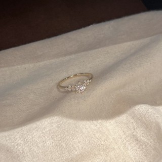 แหวนเงิน 925 ประกายเหมือนเกล็ดหิมะ เพชรสไตล์เรียบหรู สำหรับผ…