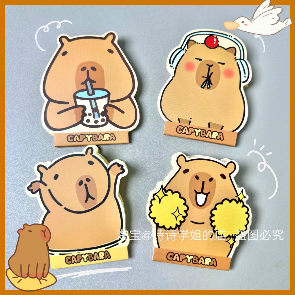 กระดาษฉีก postit น่ารัก Capipala นักเรียนน่ารักสุดๆโลมามูลค่าสูงสีหน้าด้านในไม่มีกาวติดกระดาษโน้ตแบบ