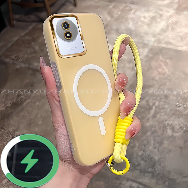 เหมาะสําหรับ Vivo Y02 Y02A y02T เคสโทรศัพท์ใหม่ minimalist anti jelly drop สายชาร์จแม่เหล็ก soft Cas