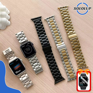 สายรัดสแตนเลสฟิล์มอ่อน for Smartwatch Apple Watch IWatch Ultra SE Series 11 10 9 8 49 46 45 44 42 41 40 38มม