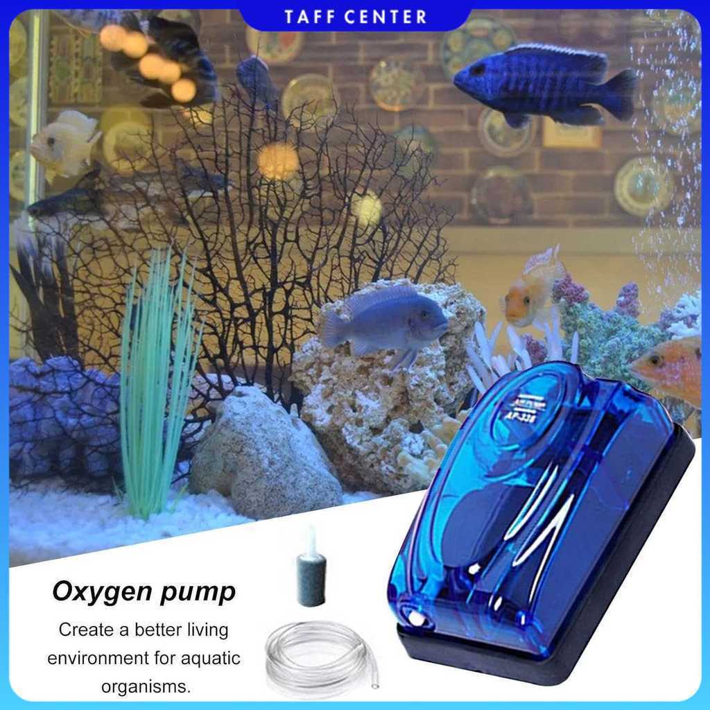 TEQIANG Aquarium ปั๊มออกซิเจน Aerator ปั๊มออกซิเจน 60L ถังปลา 3.5W - AQ-708A