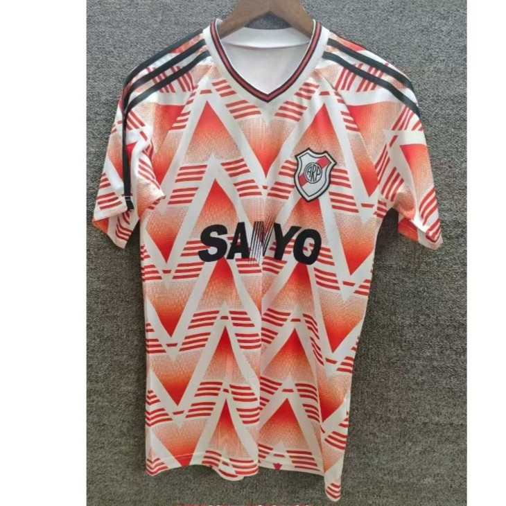 1994 River Plate Red Short Sleeve Retro Fan Football Jersey S-XXL Quick-Dry Short Sleeve Sports Shir