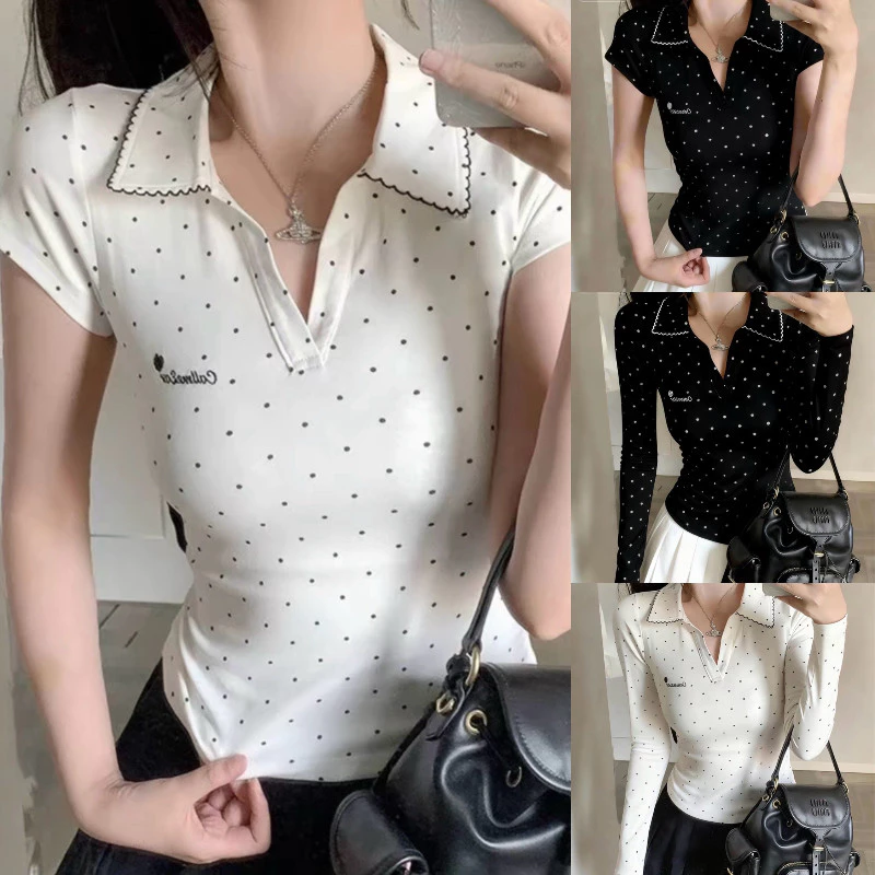 Anata เสื้อสตรีสไตล์วินเทจอเมริกัน เนื้อผ้าบางเบา ตัดเย็บพอดีตัว ช่วยเสริมสรีระ เหมาะสำหรับสไตล์หวานร้อน - รูปที่ 1