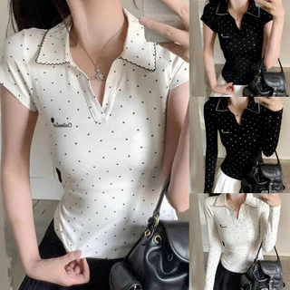 Anata เสื้อสตรีสไตล์วินเทจอเมริกัน เนื้อผ้าบางเบา ตัดเย็บพอดีตัว ช่วยเสริมสรีระ เหมาะสำหรับสไตล์หวานร้อน