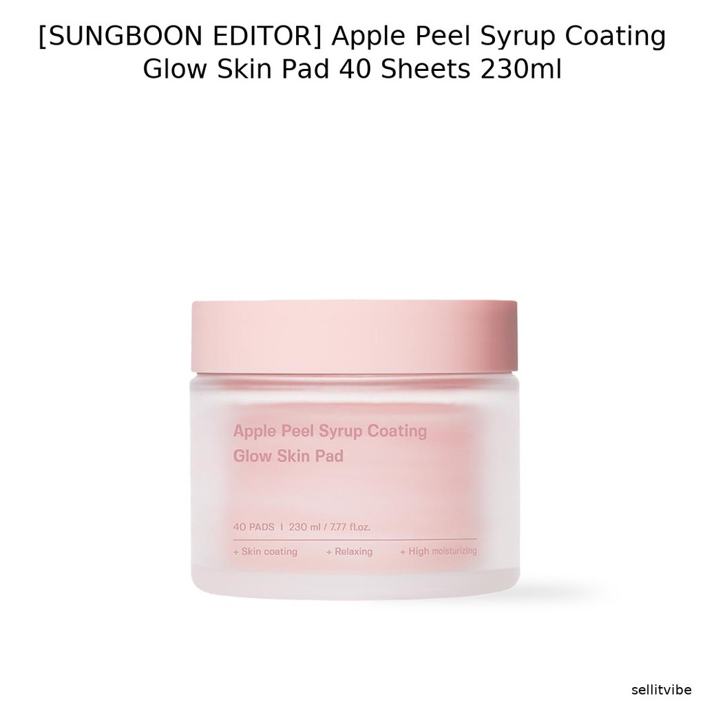 [SUNGBOON EDATOR] Apple Peel Syrup Coating Glow Skin Pad 40 แผ่น 230ml / Korean Glow Skin Pad