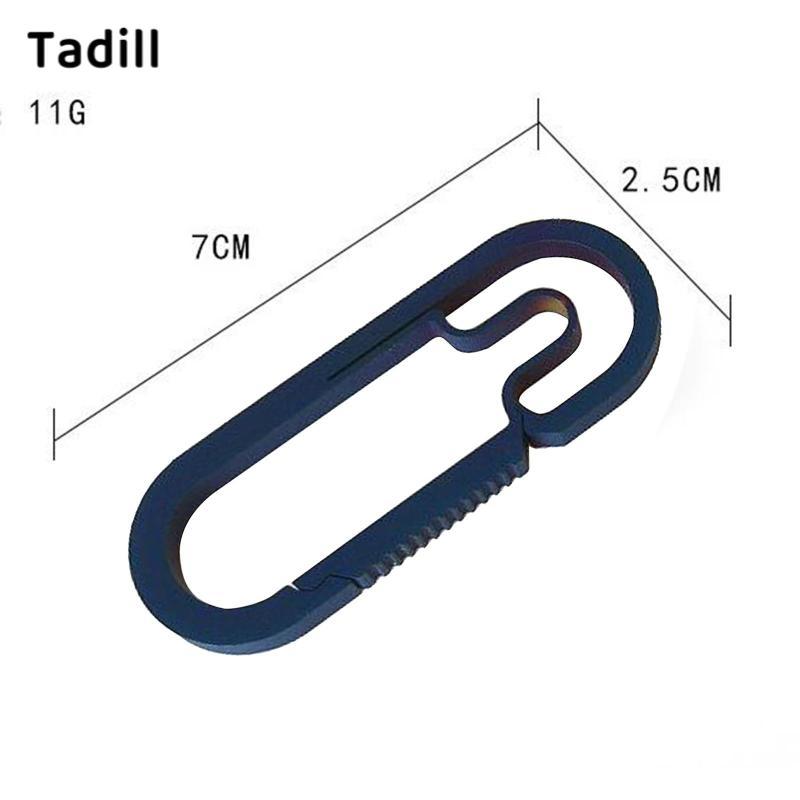 Tadill Titanium Alloy Camping Carabiner แขวนหัวเข็มขัด Anti-Lost Snap Hook คลิป — صورة 3