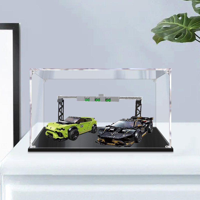 [กล่องแสดงโปร่งใส] เหมาะสําหรับเลโก้ 76899 ลัมโบร์กีนี กล่องแสดงอะคริลิฝาครอบแก้วใสป้องกันฝุ่นฝาครอบ