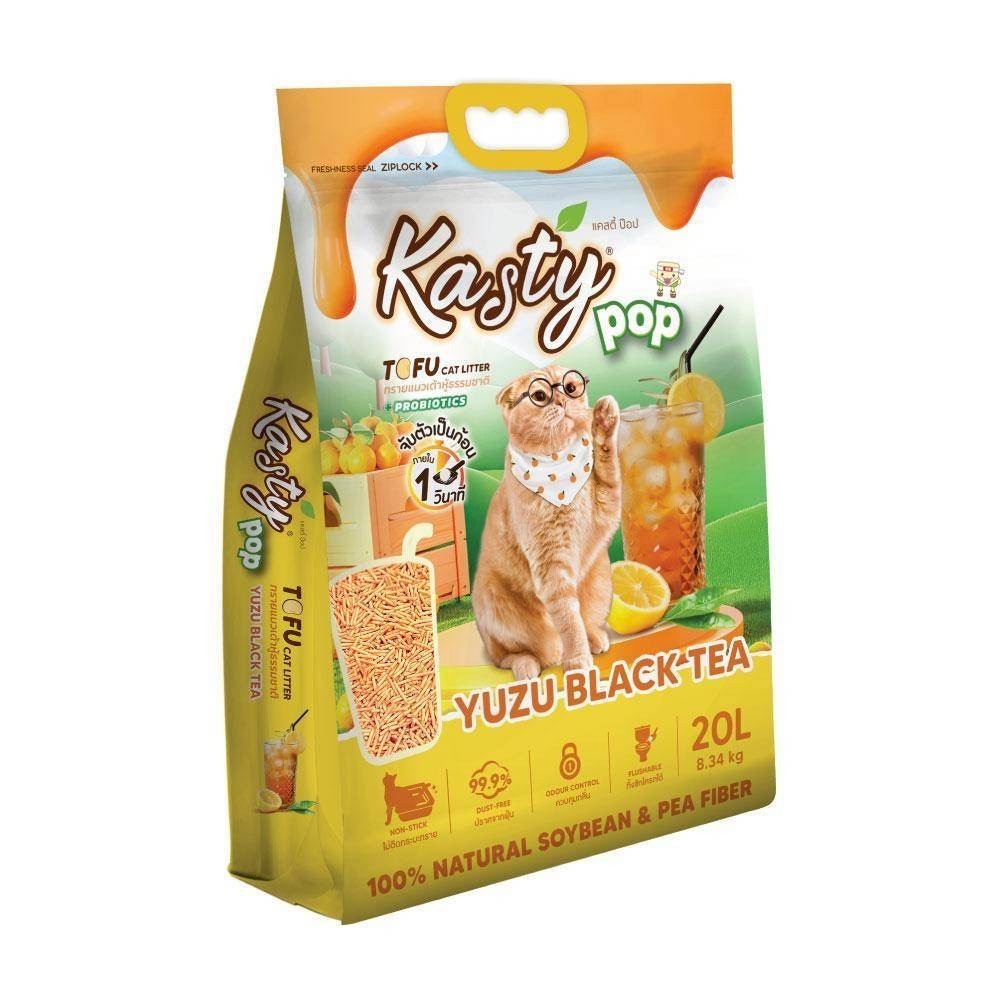 Kasty Pop ทรายเต้าหู้ จากไฟเบอร์ถั่วเหลือง จับก้อนเร็ว ทรายแมว ทิ้งชักโครกได้ กลิ่นหอม ขนาด 20 ลิตร รูปที่ 4