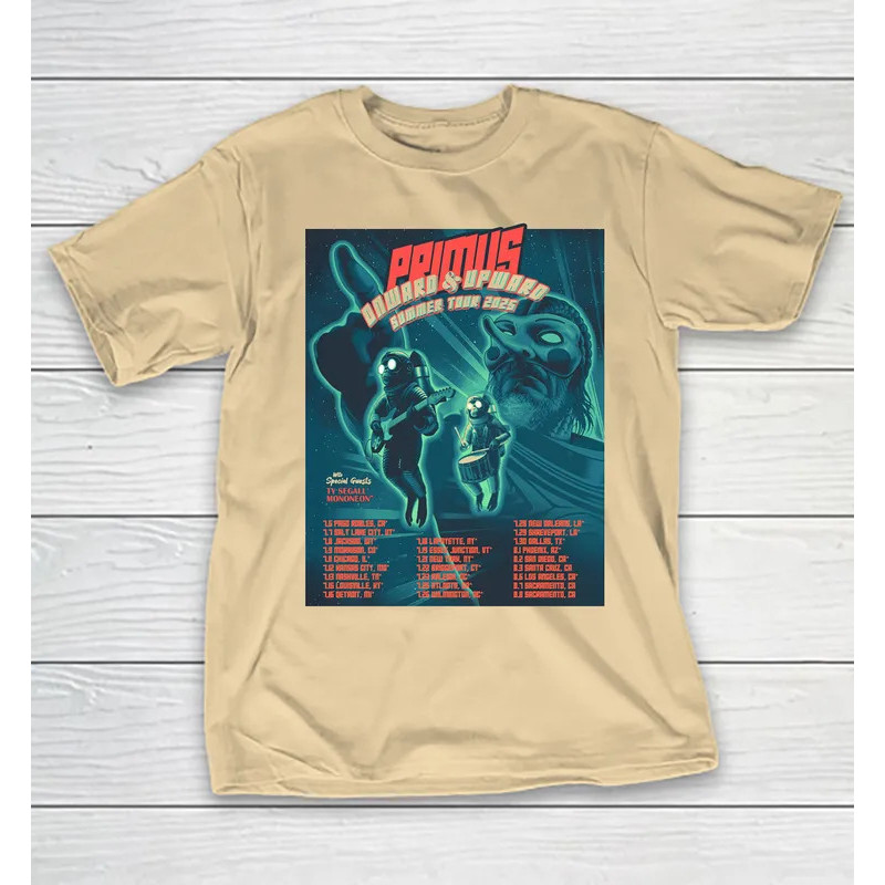 PRIMUS - ของขวัญทัวร์ Onward & Upward สำหรับแฟนๆ เสื้อยืด 5XL CT321